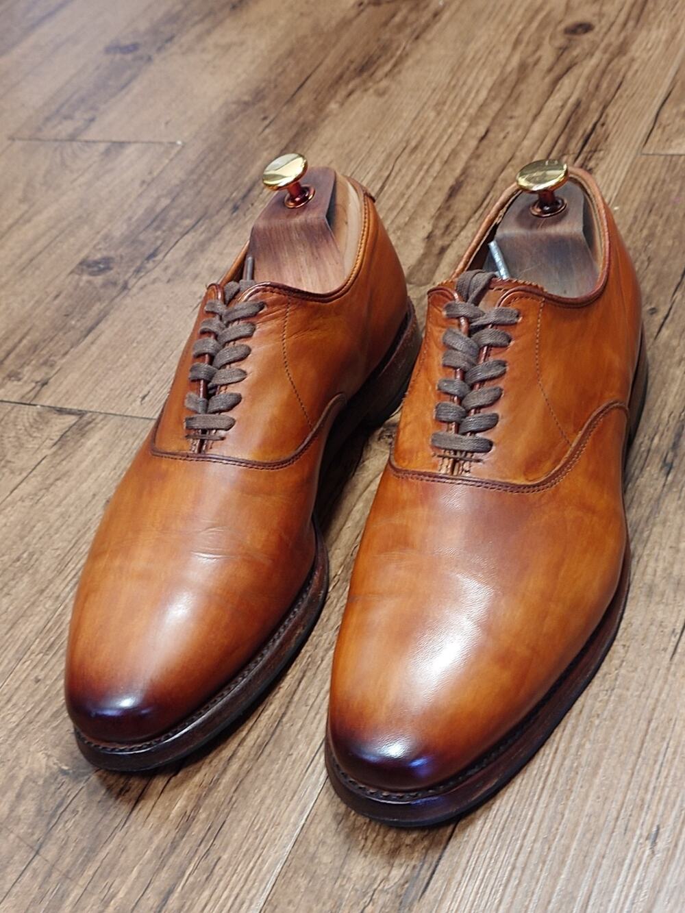 Allen Edmonds Carlyle 9 D Cognac Leather Cap Toe Oxford Dress Shoes USA